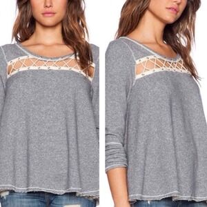 Free People Lacey Pullover Oversized Sweatshirt Size Large